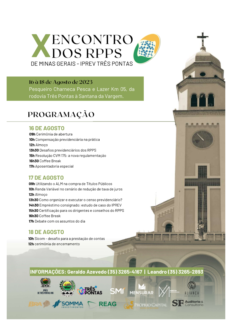 📢 X Encontro dos RPPS de Minas Gerais – IPREV Três&nbsp;Pontas