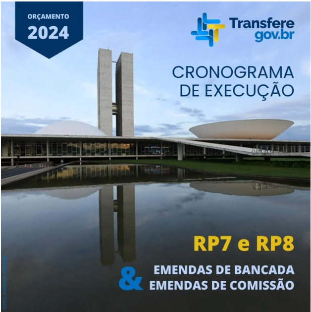 Governo Federal divulga cronograma para execução de emendas de bancada (RP7 e RP8) em&nbsp;2025