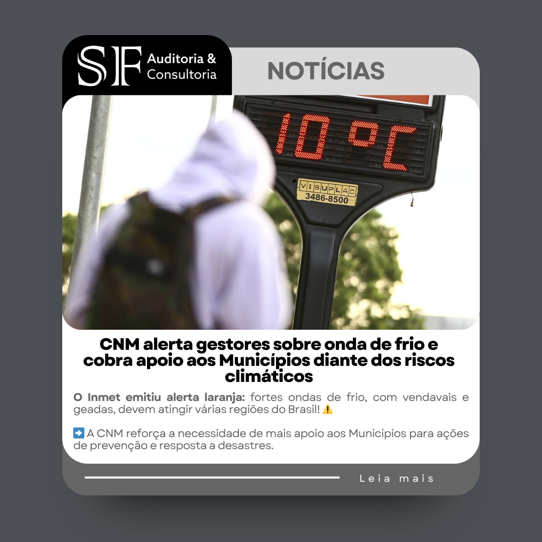 CNM alerta gestores sobre onda de frio e cobra apoio aos Municípios diante dos riscos&nbsp;climáticos