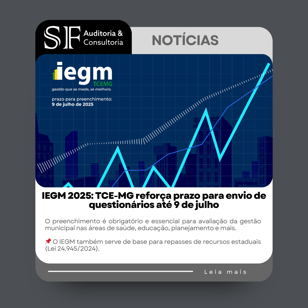 IEGM 2025: TCE-MG reforça prazo para envio de questionários até 9 de&nbsp;julho