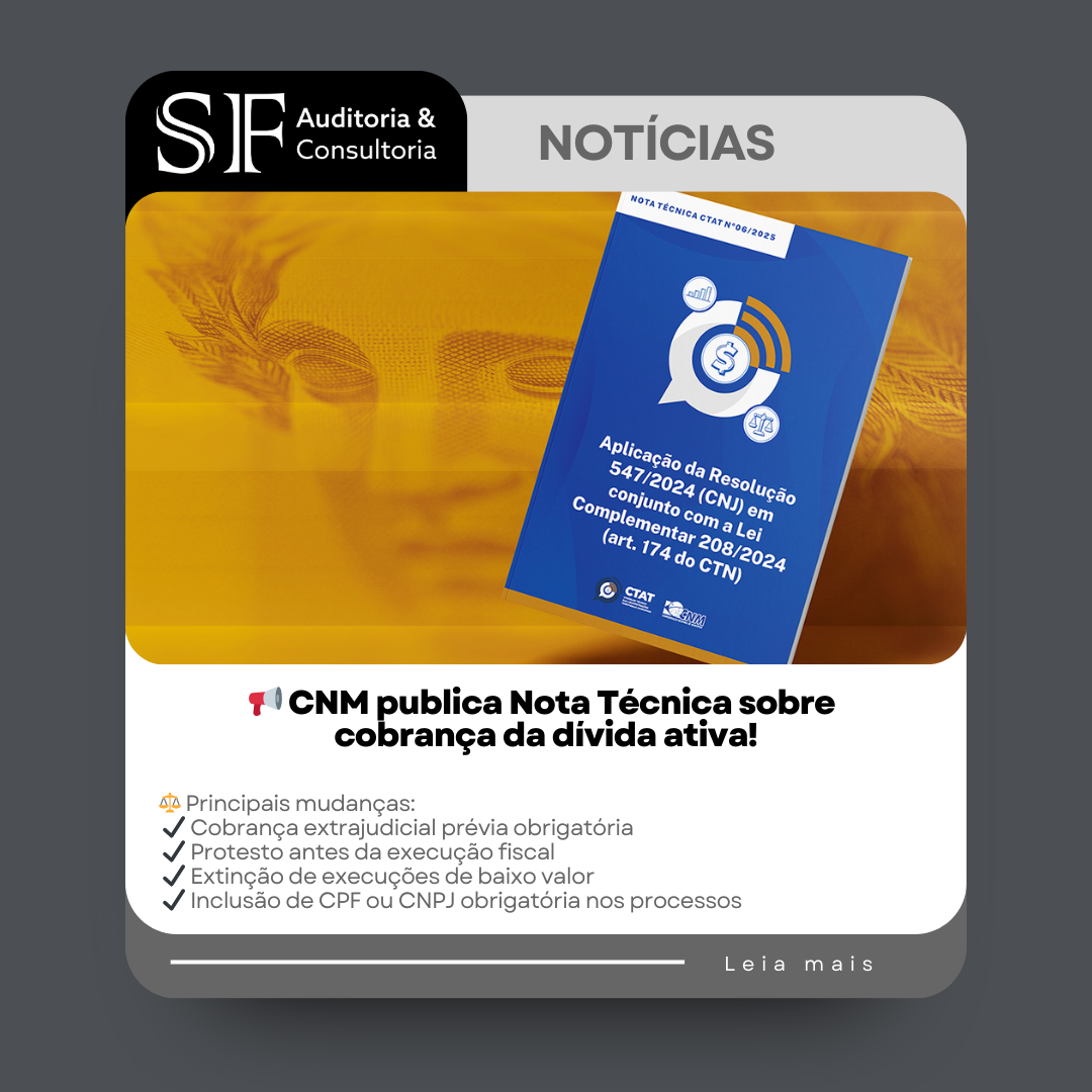 Novas regras para cobrança da dívida ativa exigem mudanças na gestão tributária&nbsp;municipal