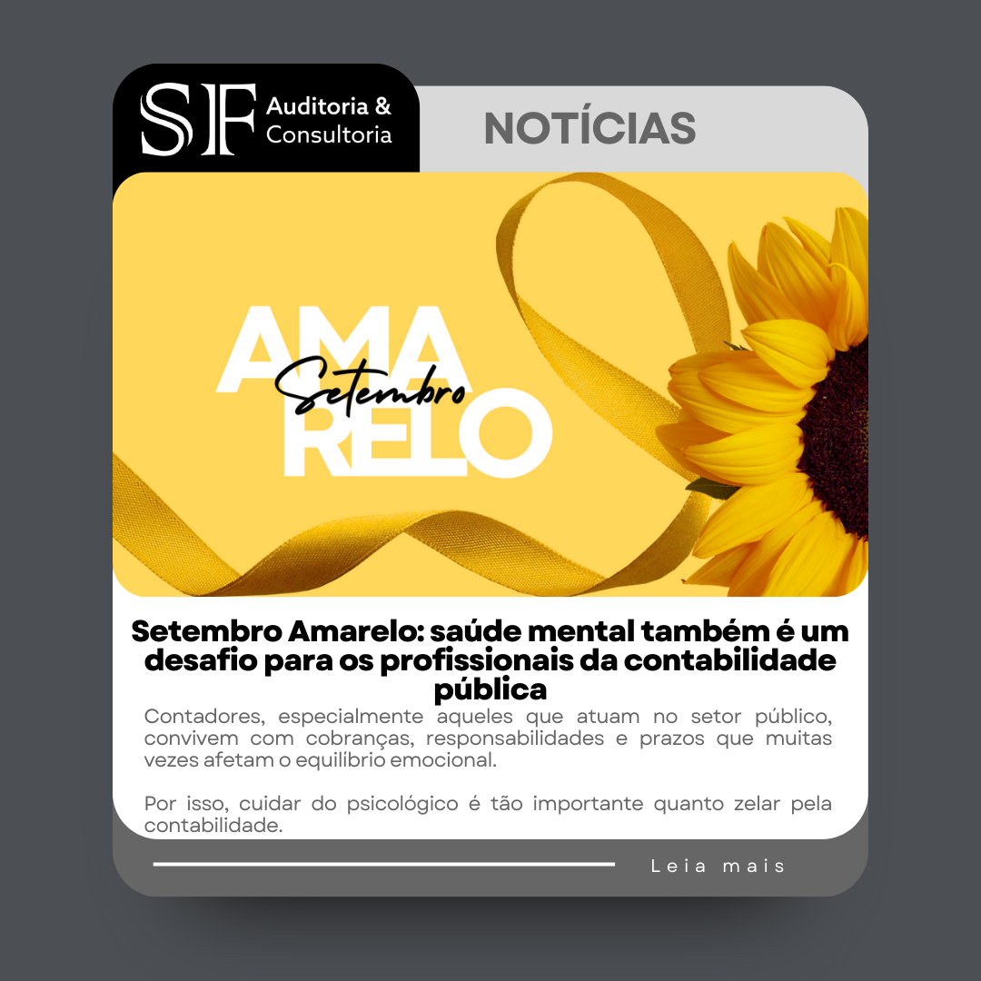Setembro Amarelo: saúde mental também é um desafio para os profissionais da contabilidade&nbsp;pública