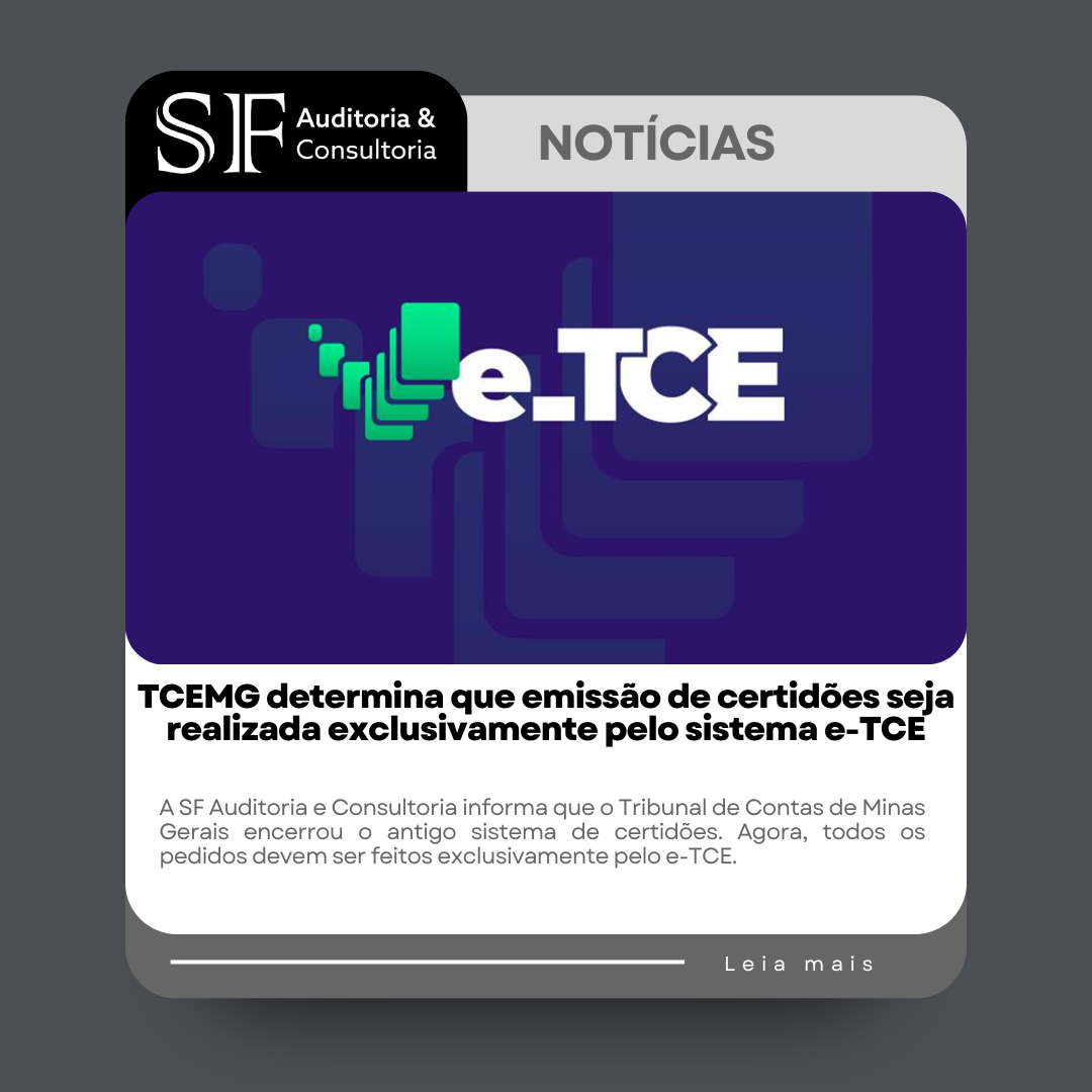 TCEMG determina que emissão de certidões seja realizada exclusivamente pelo sistema&nbsp;e-TCE