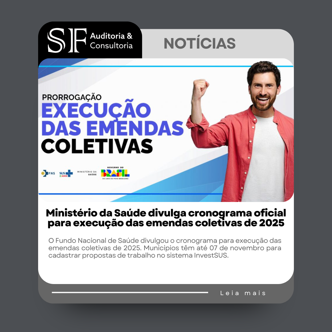 Ministério da Saúde divulga cronograma oficial para execução das emendas coletivas de&nbsp;2025