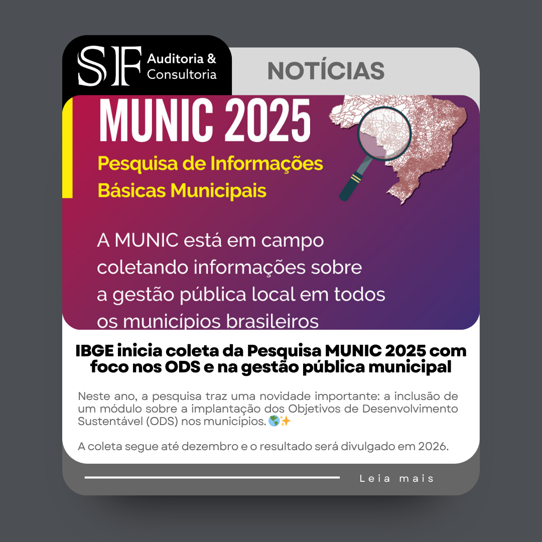 IBGE inicia coleta da Pesquisa MUNIC 2025 com foco nos ODS e na gestão pública&nbsp;municipal