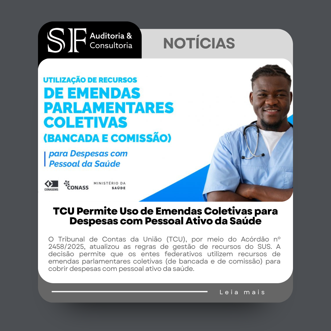 TCU Permite Uso de Emendas Coletivas para Despesas com Pessoal Ativo da&nbsp;Saúde