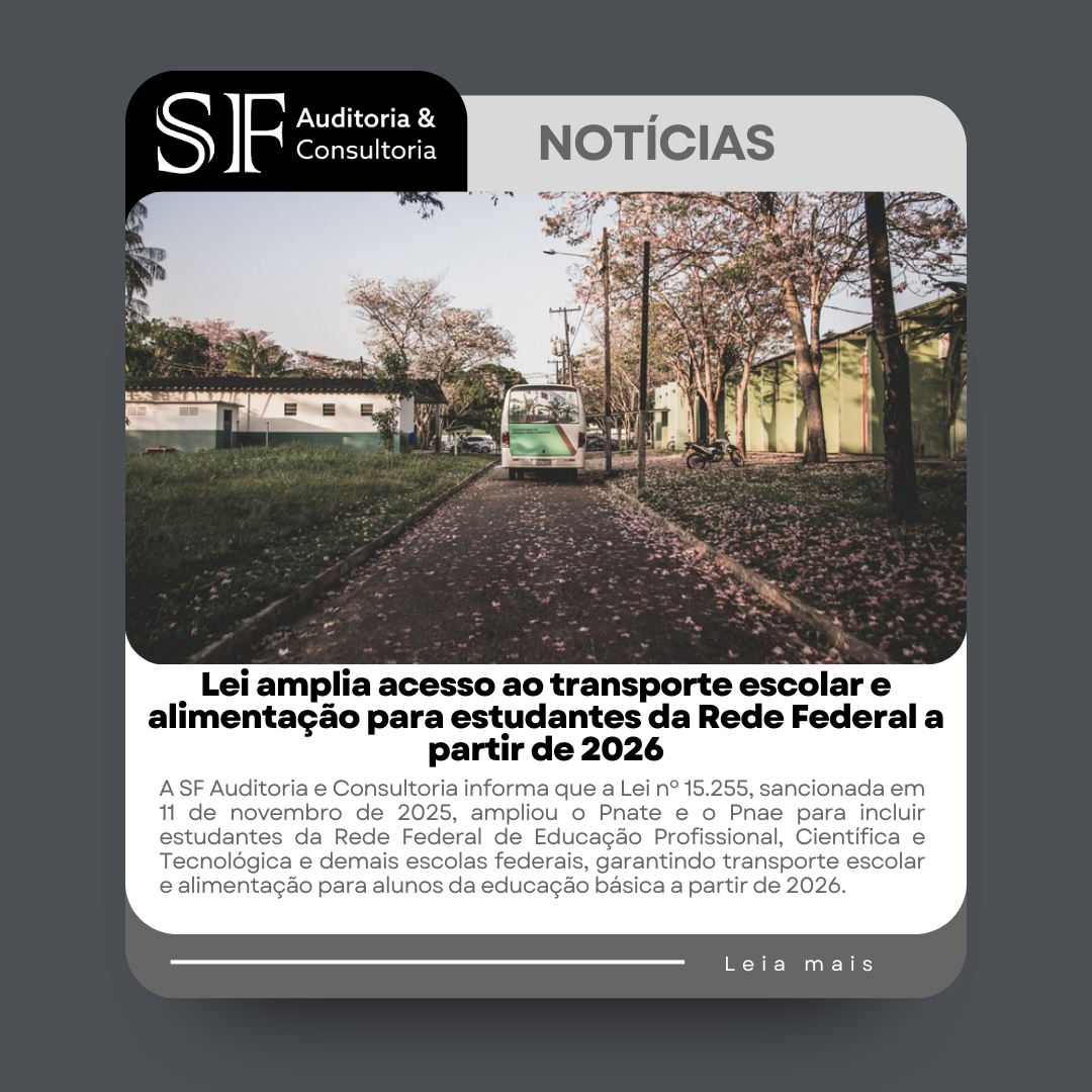 Lei amplia acesso ao transporte escolar e alimentação para estudantes da Rede Federal a partir de&nbsp;2026