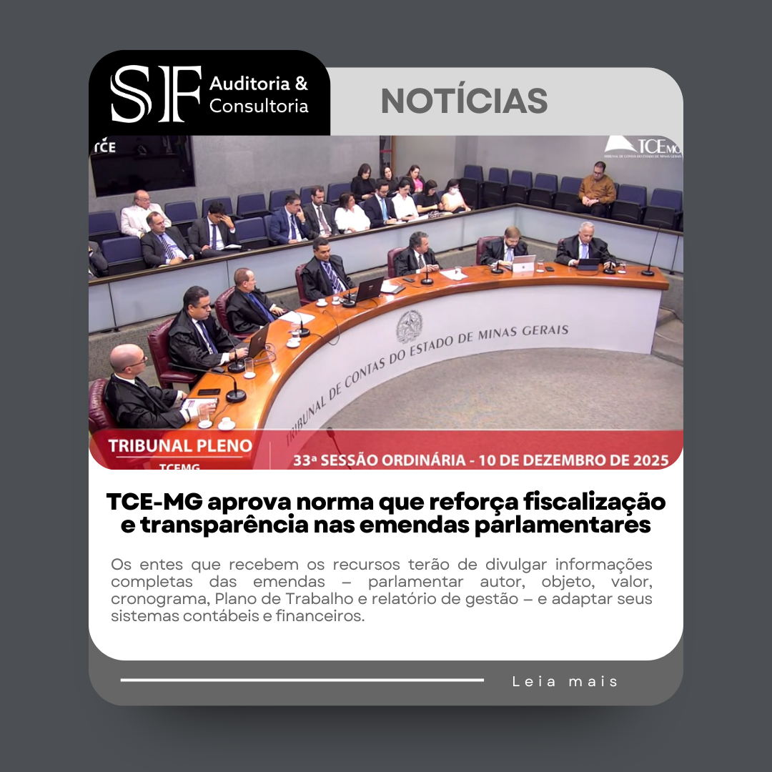 TCE-MG aprova norma que reforça fiscalização e transparência nas emendas&nbsp;parlamentares
