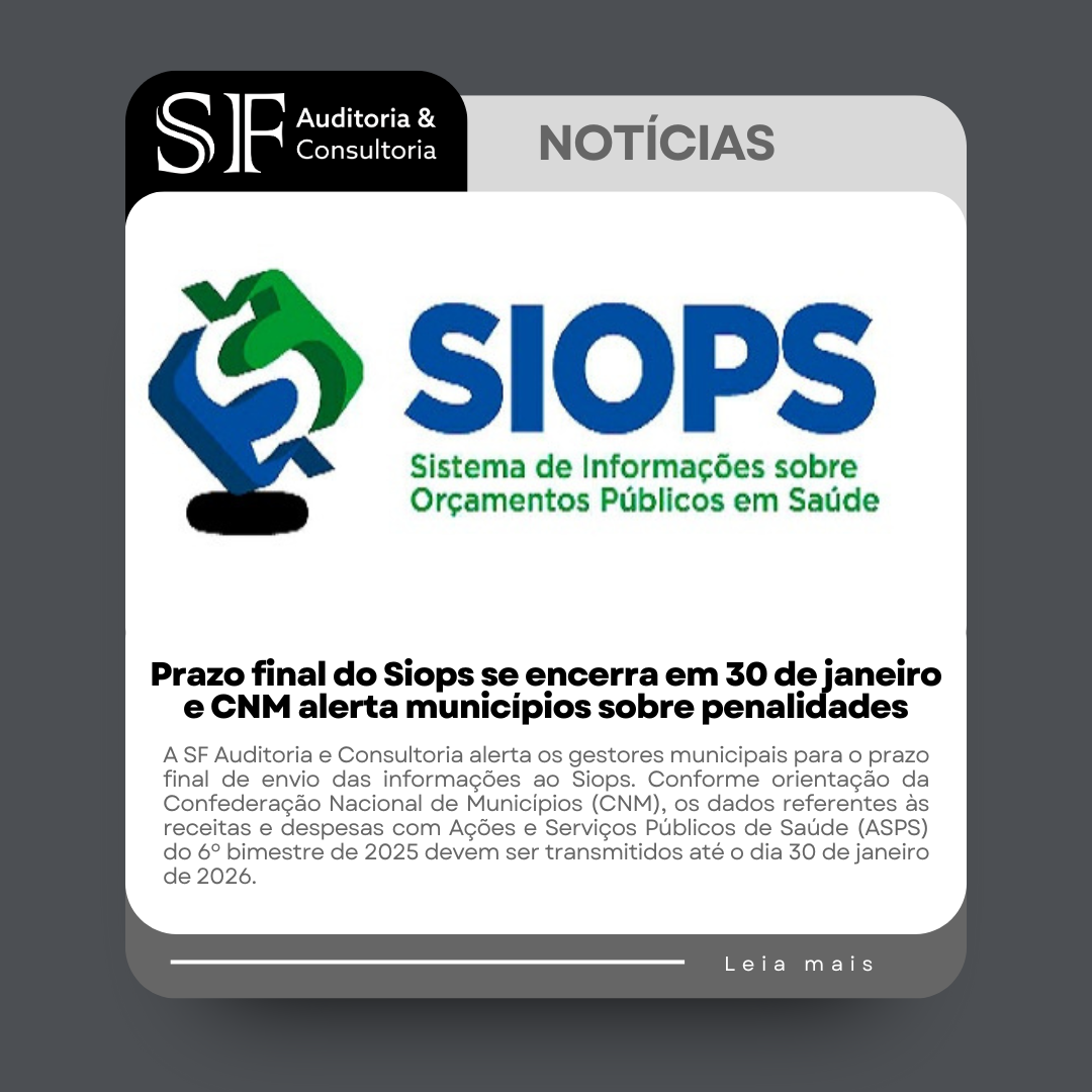 Prazo final do Siops se encerra em 30 de janeiro e CNM alerta municípios sobre&nbsp;penalidades