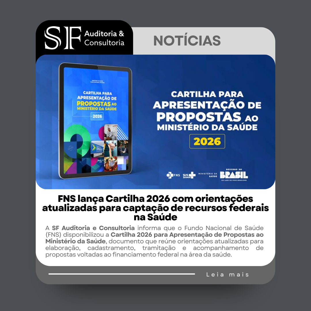 FNS lança Cartilha 2026 com orientações atualizadas para captação de recursos federais na&nbsp;Saúde