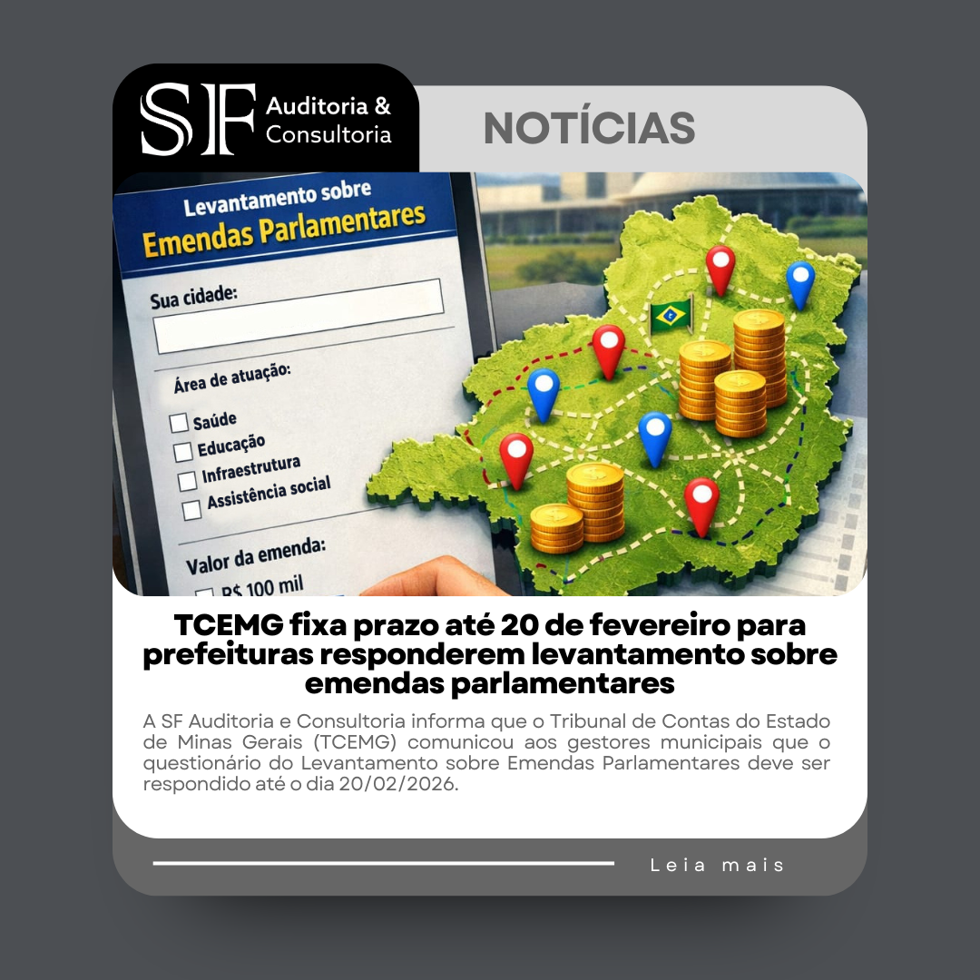 TCEMG fixa prazo até 20 de fevereiro para prefeituras responderem levantamento sobre emendas&nbsp;parlamentares