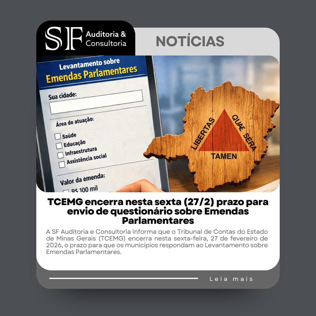 TCEMG encerra nesta sexta (27/2) prazo para envio de questionário sobre Emendas&nbsp;Parlamentares