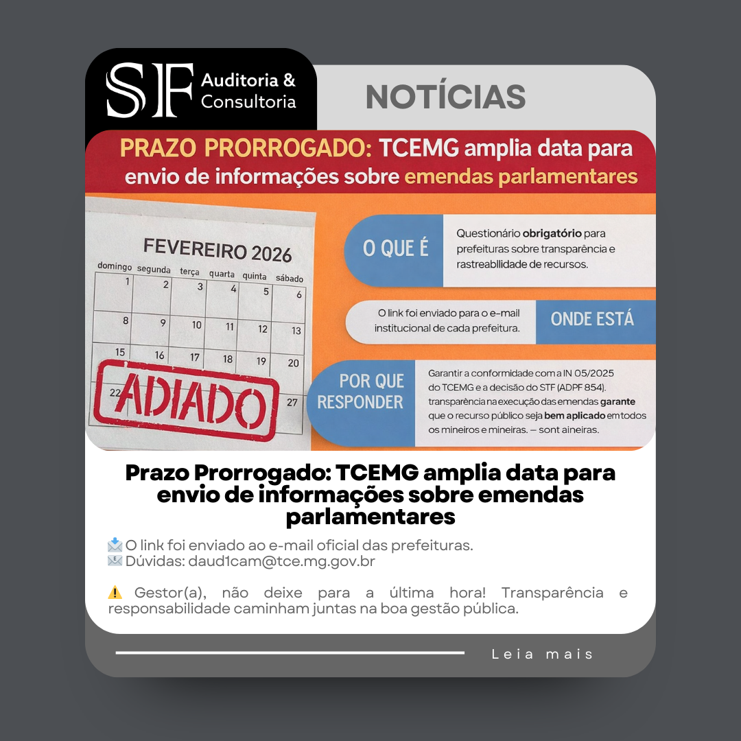 Prazo Prorrogado: TCEMG amplia data para envio de informações sobre emendas&nbsp;parlamentares