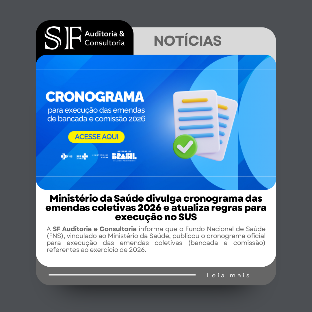 Ministério da Saúde divulga cronograma das emendas coletivas 2026 e atualiza regras para execução no&nbsp;SUS