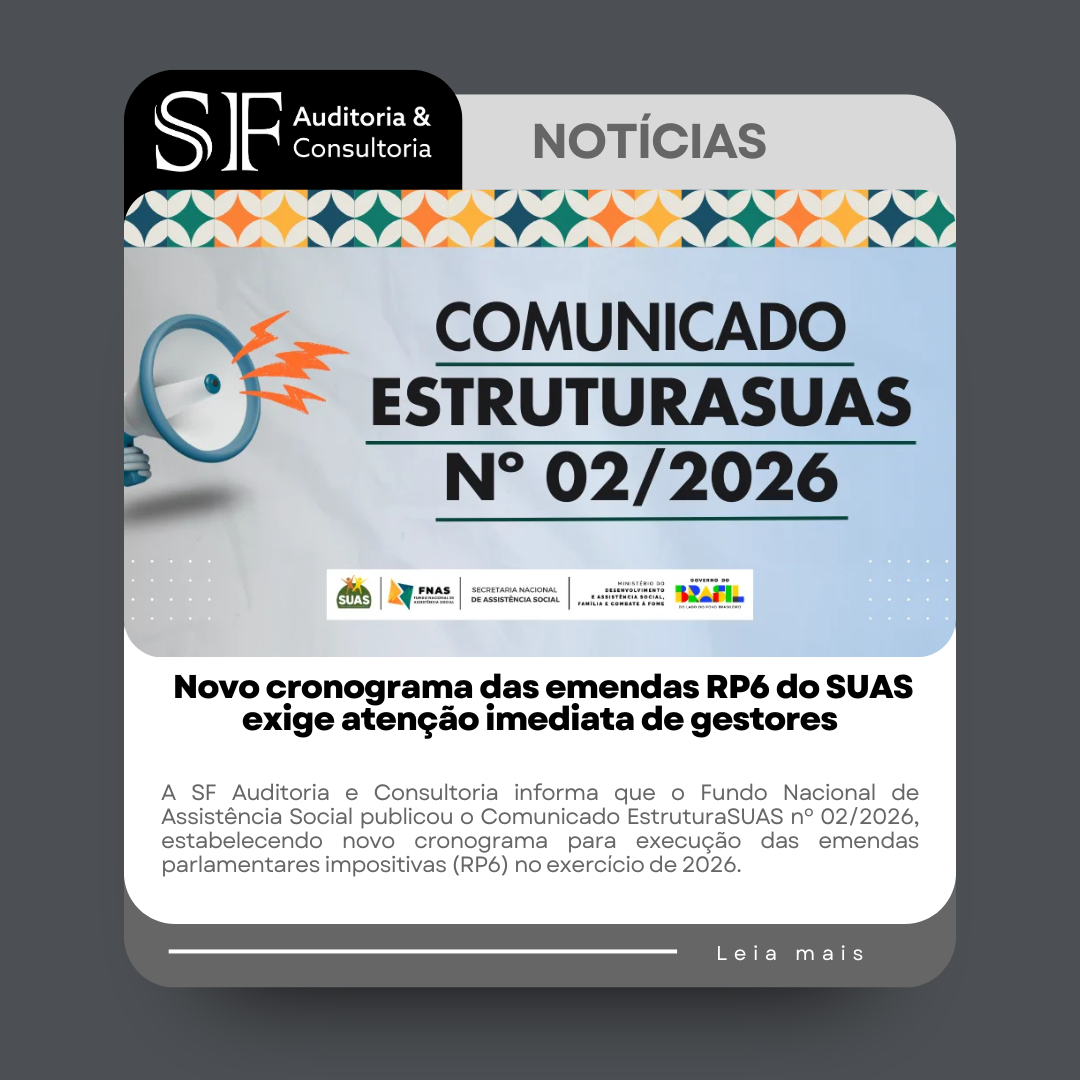 Novo cronograma das emendas RP6 do SUAS exige atenção imediata de&nbsp;gestores