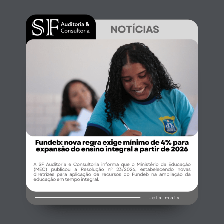 Fundeb: nova regra exige mínimo de 4% para expansão do ensino integral a partir de&nbsp;2026