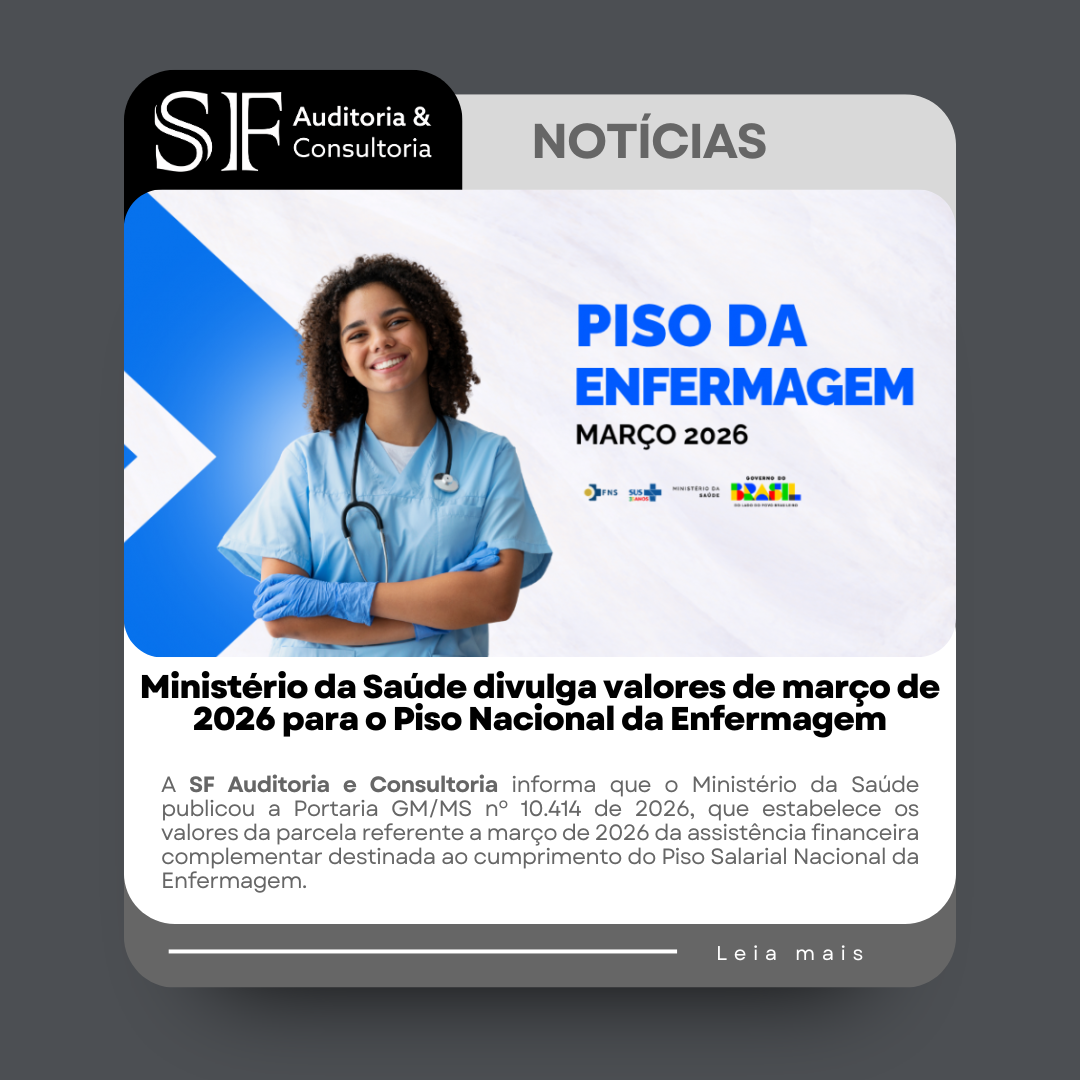 Ministério da Saúde divulga valores de março de 2026 para o Piso Nacional da&nbsp;Enfermagem