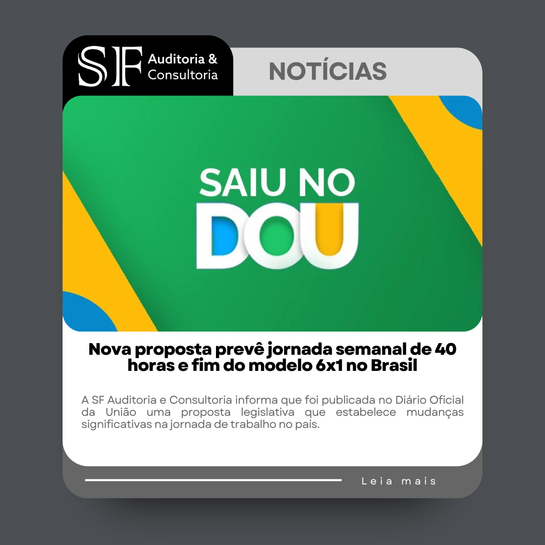 Nova proposta prevê jornada semanal de 40 horas e fim do modelo 6×1 no&nbsp;Brasil