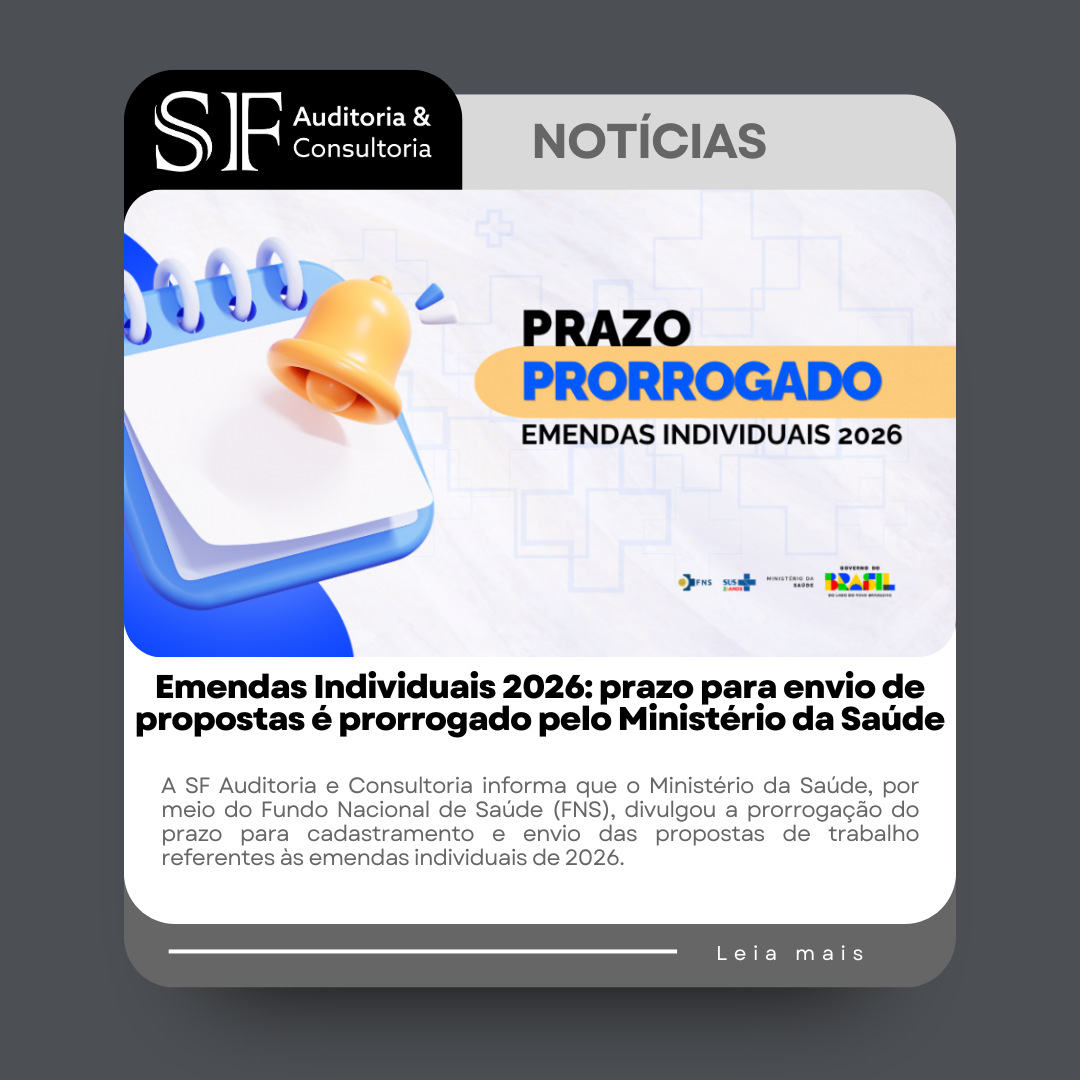 Emendas Individuais 2026: prazo para envio de propostas é prorrogado pelo Ministério da&nbsp;Saúde