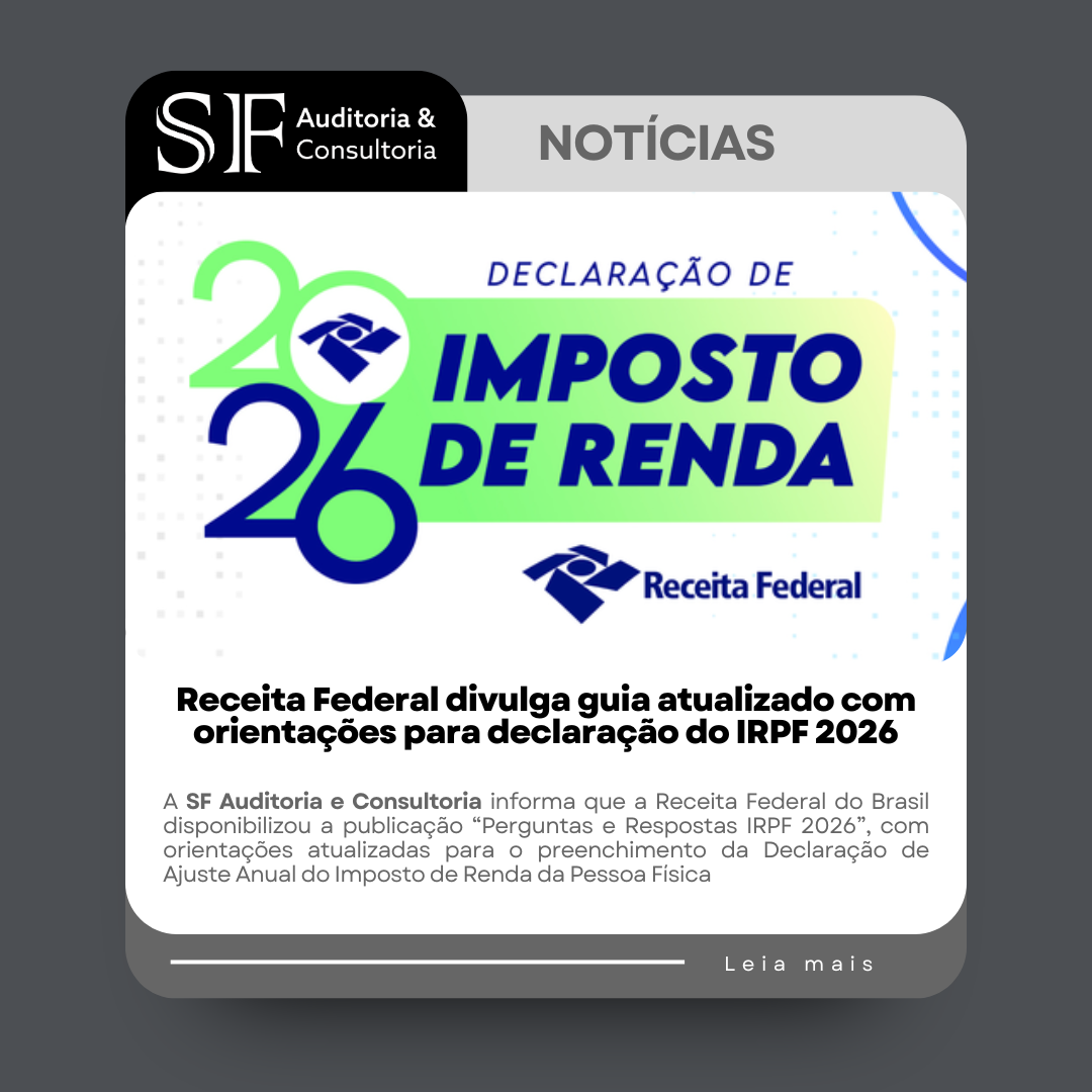 Receita Federal divulga guia atualizado com orientações para declaração do IRPF&nbsp;2026