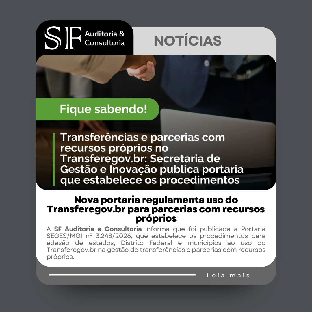 Nova portaria regulamenta uso do Transferegov.br para parcerias com recursos&nbsp;próprios