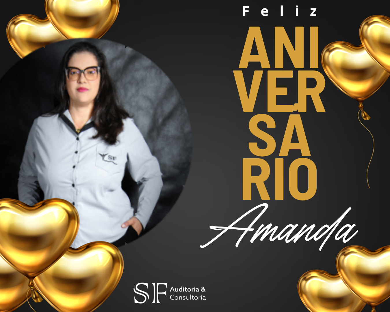 Feliz aniversário, Amanda!&nbsp;🎉✨