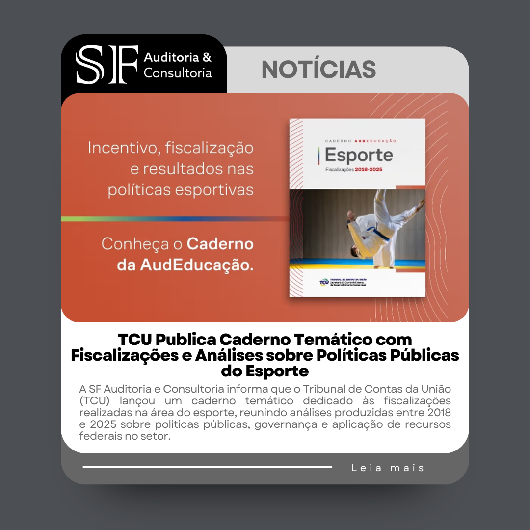 TCU Publica Caderno Temático com Fiscalizações e Análises sobre Políticas Públicas do&nbsp;Esporte