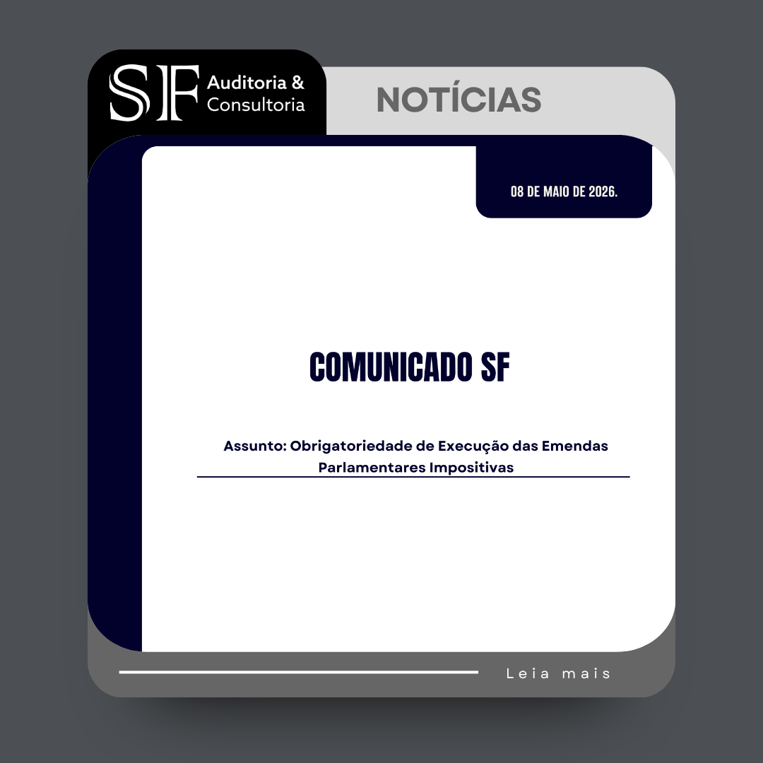 COMUNICADO: Obrigatoriedade de Execução das Emendas Parlamentares&nbsp;Impositivas