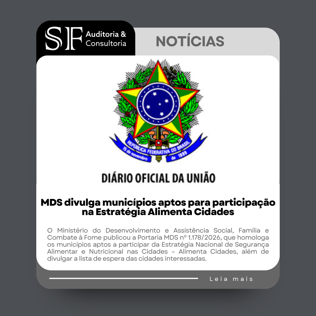 MDS divulga municípios aptos para participação na Estratégia Alimenta&nbsp;Cidades
